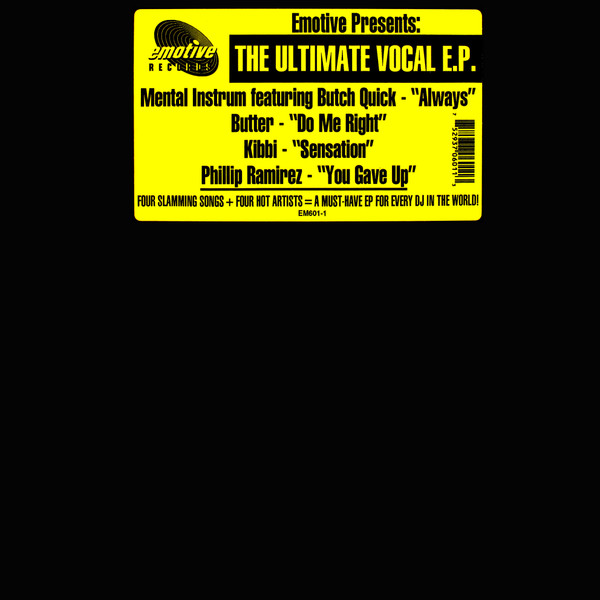 Various - The Ultimate Vocal E.P. | Emotive Records (EM601-1)