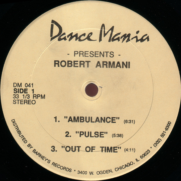 Robert Armani - Ambulance | Dance Mania (DM 041)