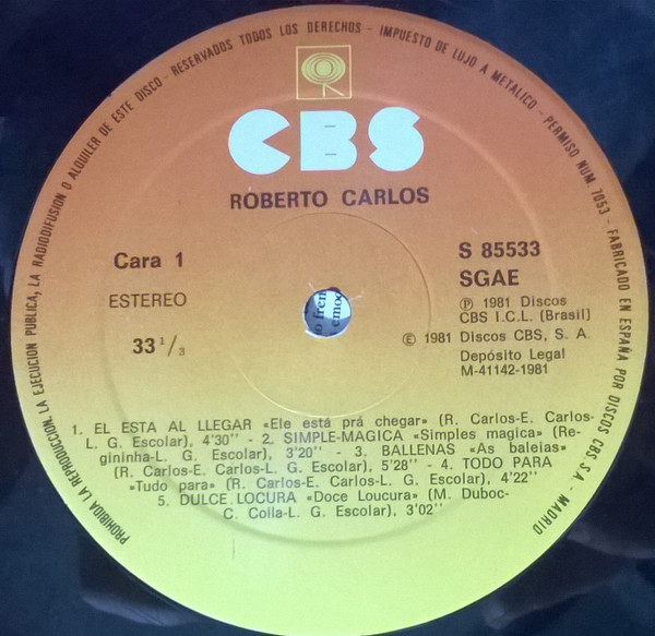 Roberto Carlos - Roberto Carlos | CBS (S 85533) - 3