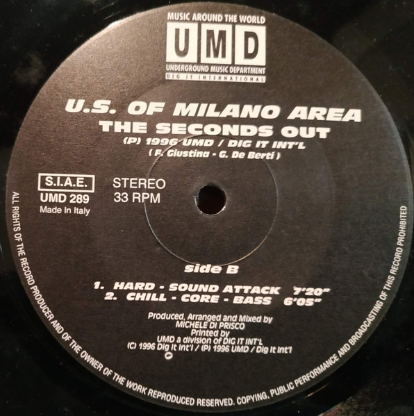 U.S. Of Milano Area - The Seconds Out | Underground Music Department (UMD) (UMD 289) - 3