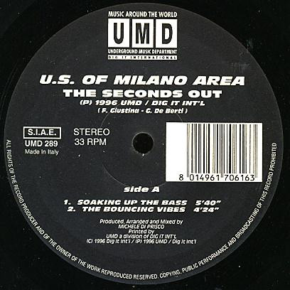U.S. Of Milano Area - The Seconds Out | Underground Music Department (UMD) (UMD 289) - 2