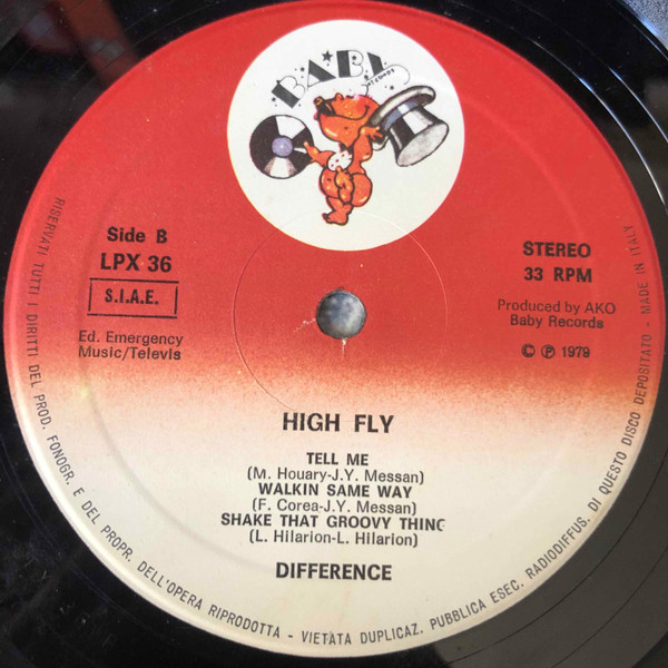 Difference - High Fly | Baby Records (LPX 36) - 3
