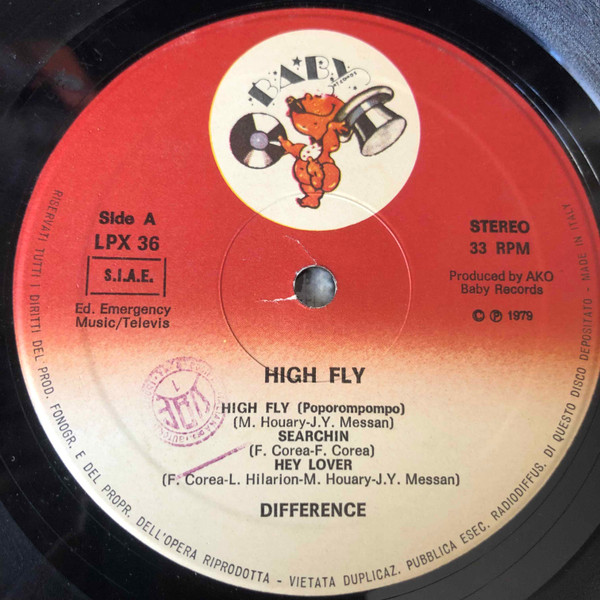 Difference - High Fly | Baby Records (LPX 36) - 4