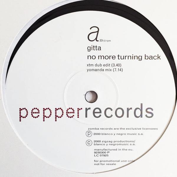Gitta - No More Turning Back | Pepper Records (9230300P)