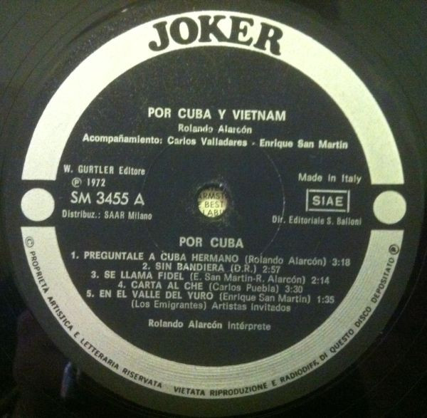 Rolando Alarcon - Por Cuba Y Vietnam | Joker (SM 3455)