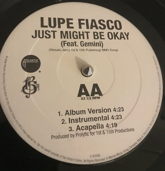 Lupe Fiasco - Kick Push / Just Might Be Okay | Atlantic (0-94260) - 3