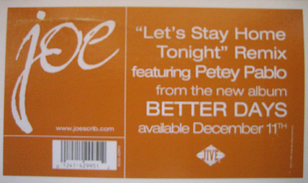Joe - Let's Stay Home Tonight | Jive (01241-429951)