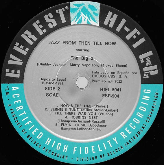 The Big Three - Jazz From Then Till Now | Everest (FSR-504) - 4