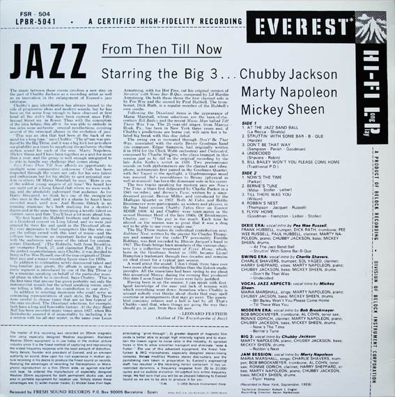 The Big Three - Jazz From Then Till Now | Everest (FSR-504) - 2