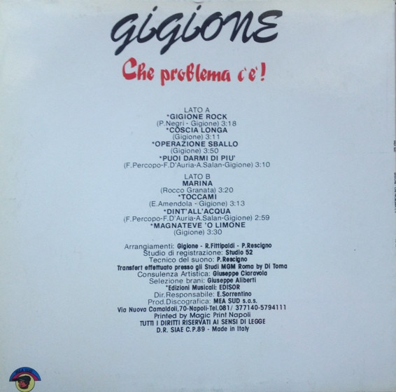 Gigione - Che Problema C'È ! | M.E.A. Sud (VLP 651) - 2