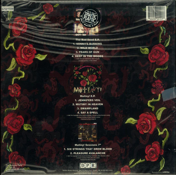 The Birthday Party - The Bad Seed / Mutiny! | Drastic Plastic Records (DPRLP28) - 2