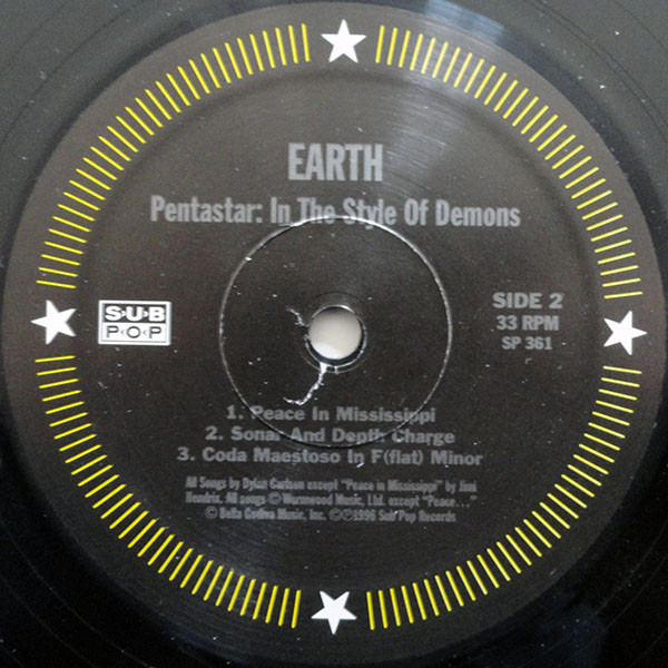 Earth - Pentastar: In The Style Of Demons | Sub Pop (SP 361) - 4
