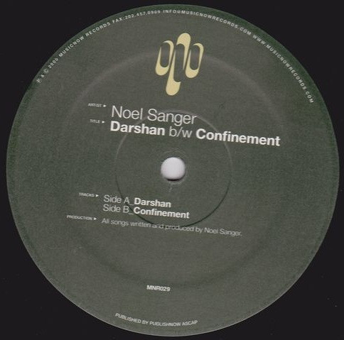 Noel Sanger - Darshan / Confinement | Musicnow Records (MNR029)