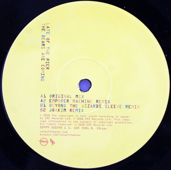 Late Of The Pier - The Bears Are Coming | Zarcorp (520 3401) - main