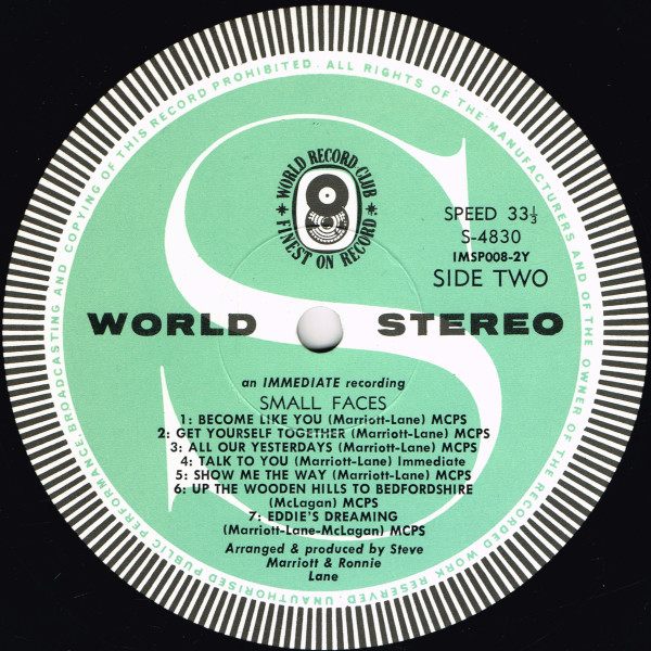 Small Faces - Small Faces | World Record Club (S/4830) - 4