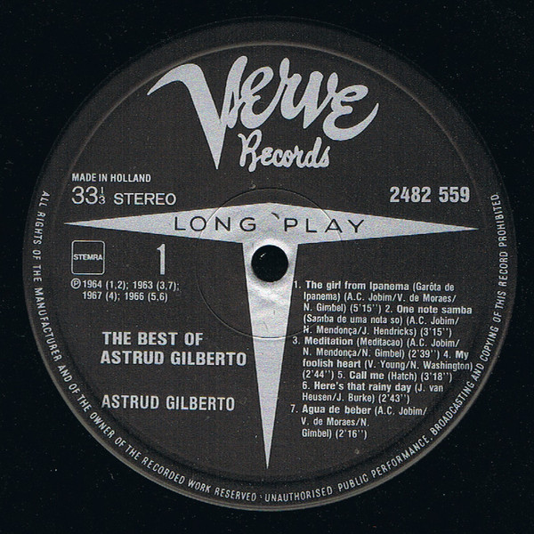 Astrud Gilberto - The Best Of Astrud Gilberto | Verve Records (2482 559) - 3 Astrud Gilberto - The Best Of Astrud Gilberto | Verve Records (2482 559) - 3