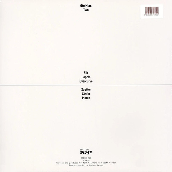 Oto Hiax - Two | Editions Mego (EMEGO 255) - 2