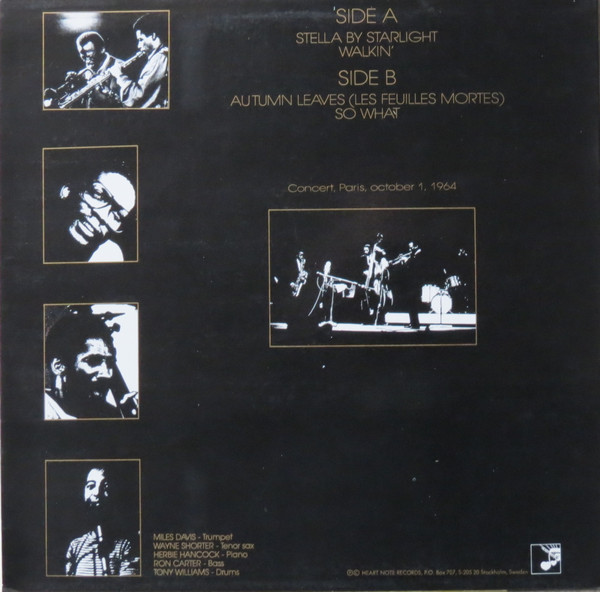 Miles Davis , Anthony Williams , Wayne Shorter , Ron Carter , Herbie Hancock - Paris, France | Heart Note Records (HN 004) - 2