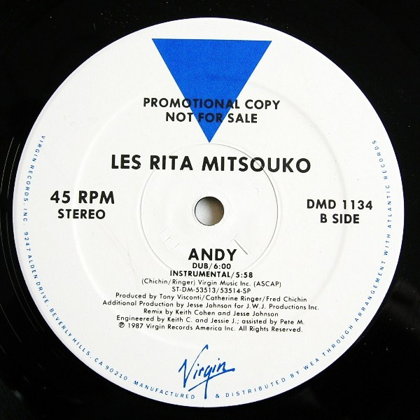 Les Rita Mitsouko - Andy | Virgin (DMD 1134) - 2