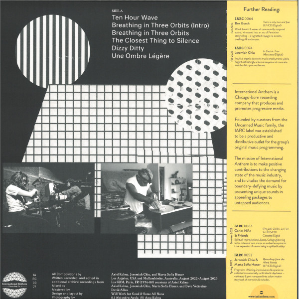 Ariel Kalma , Jeremiah Chiu , Marta Sofia Honer - The Closest Thing to Silence | International Anthem Recording Company (IARC0077) - 2