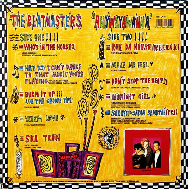 The Beatmasters - Anywayawanna | Rhythm King (LEFT LP 10) - 2