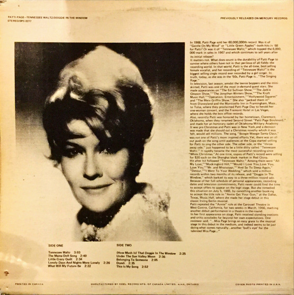 Patti Page - Tennessee Waltz | Pickwick/33 Records (SPC-3277)