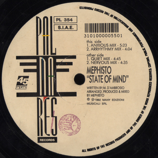 Mephisto - State Of Mind | Palmares Records (PL 354) - main