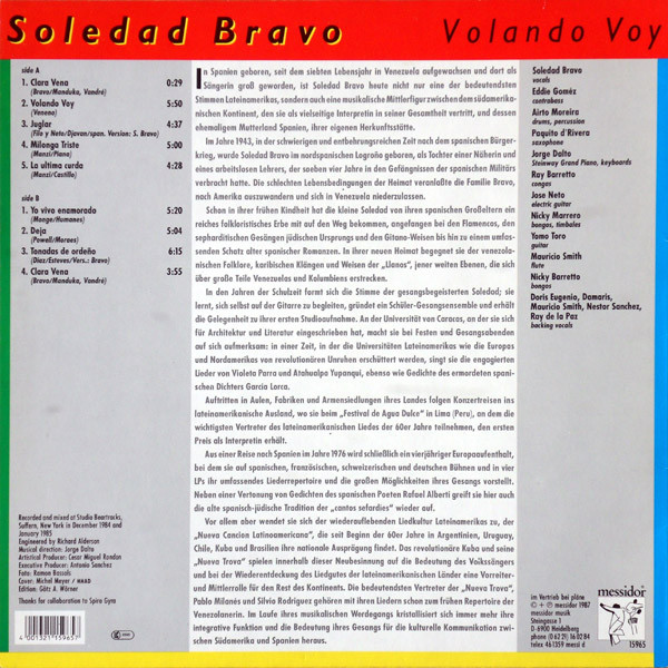 Soledad Bravo - Volando Voy | Messidor (15965) - 2