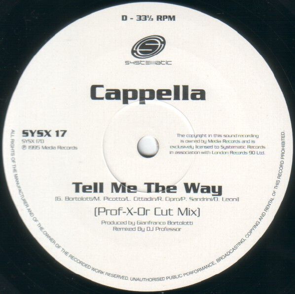 Cappella - Tell Me The Way | Systematic (SYSX 17) - 7