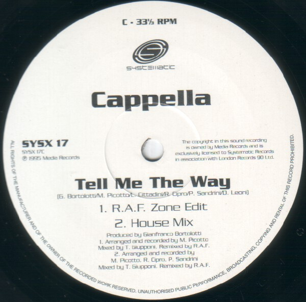 Cappella - Tell Me The Way | Systematic (SYSX 17) - 6