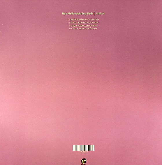 Rob Mello Featuring Stella Attar - Critical | Classic (CMC00) - 2