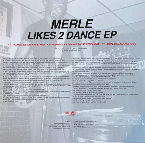 Merwyn Sanders - Likes 2 Dance EP | Still Music (STILLM044) - 2