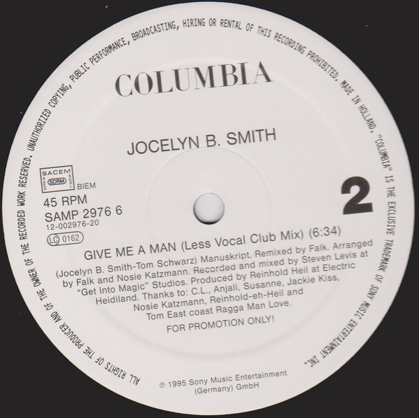 Jocelyn B. Smith - Give Me A Man | Columbia (Samp 2976-6) - main