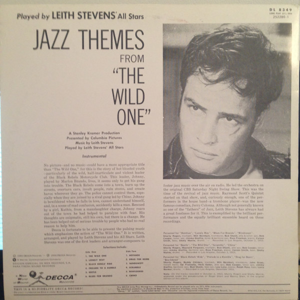 Leith Stevens' All Stars - Jazz Themes From The Wild One | Decca (DL 8349) - 2