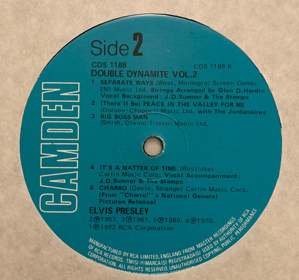 Elvis Presley - Double Dynamite Vol. 2 | Camden (CDS 1188) - 4