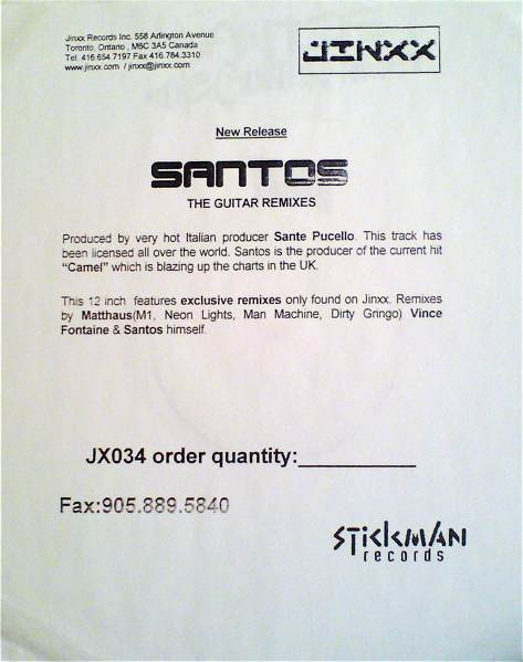 Santos - The Guitar (Remixes) | Jinxx Records (JX 034) - 3
