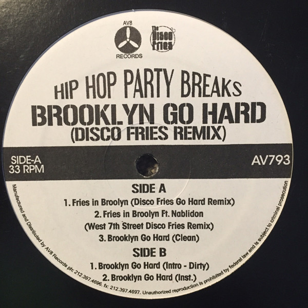 Disco Fries / Jay-Z - Hip Hop Party Breaks - Brooklyn Go Hard (Disco Fries Remix) | AV8 Records (AV793) - main