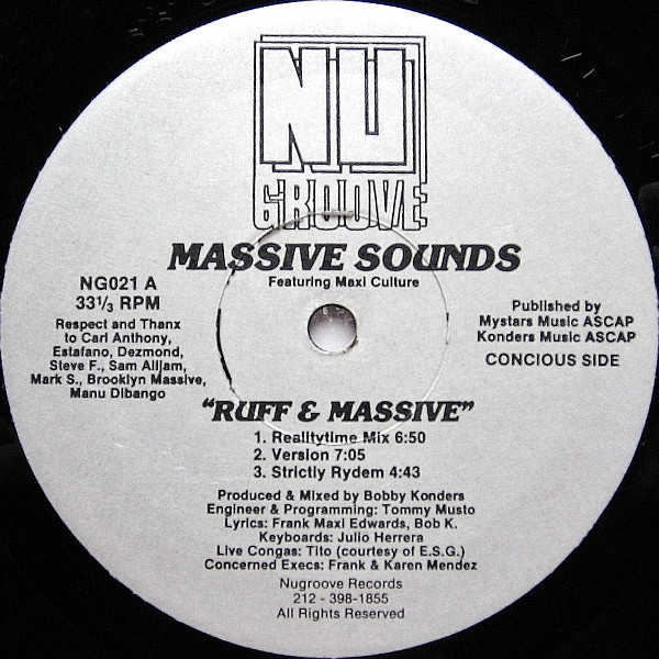 Massive Sounds - Ruff & Massive | Nu Groove Records (NG021) - main