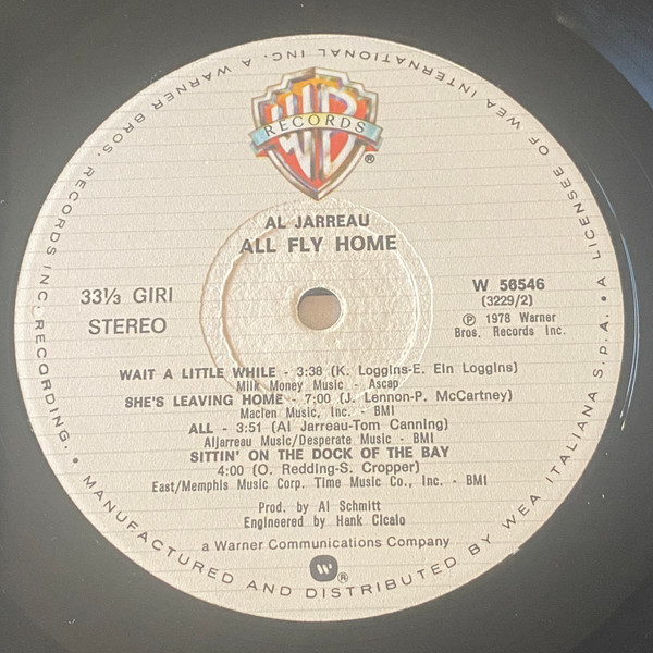 Al Jarreau - All Fly Home | Warner Bros. Records (W 56546) - 4