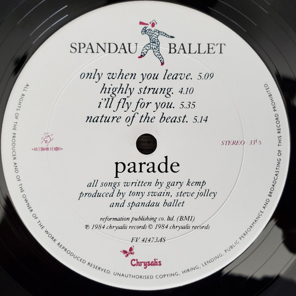 Spandau Ballet - Parade | Chrysalis (FV 41473) - 3 Spandau Ballet - Parade | Chrysalis (FV 41473) - 3
