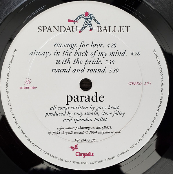 Spandau Ballet - Parade | Chrysalis (FV 41473) - 4 Spandau Ballet - Parade | Chrysalis (FV 41473) - 4