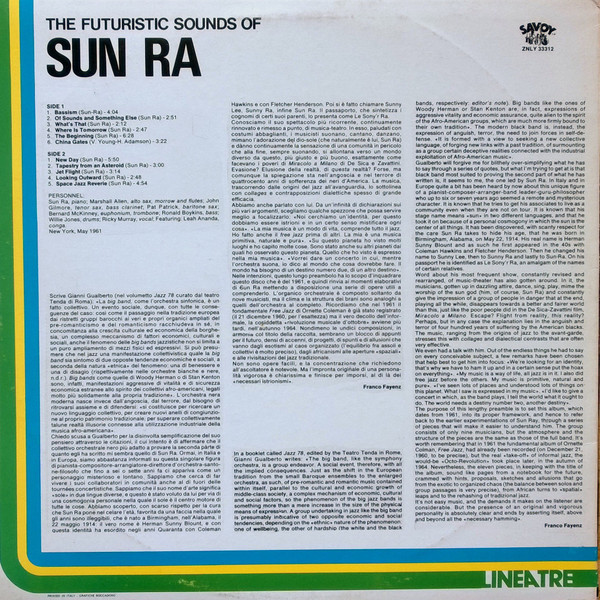 Sun Ra - The Futuristic Sounds Of Sun Ra | Savoy Records (ZNL Y 33312)