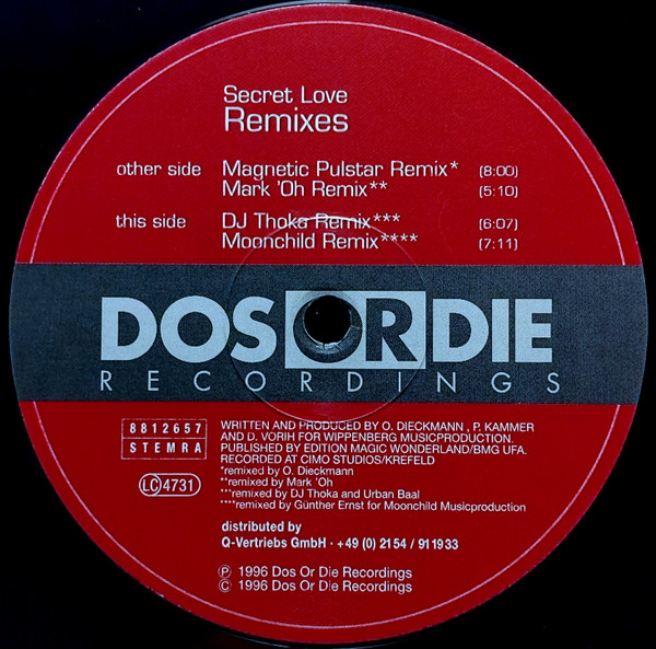Magnetic Pulstar - Secret Love (Remixes) | Dos Or Die Recordings (DOS 038) - 2