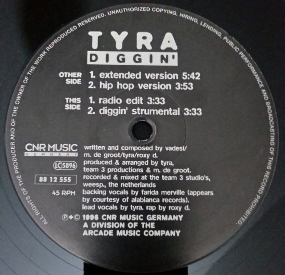 Tyra - Diggin' | Flavour Records (88 12 555)