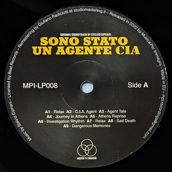 Stelvio Cipriani - Sono Stato Un Agente CIA | Musica Per Immagini (MPI-LP008) - 3