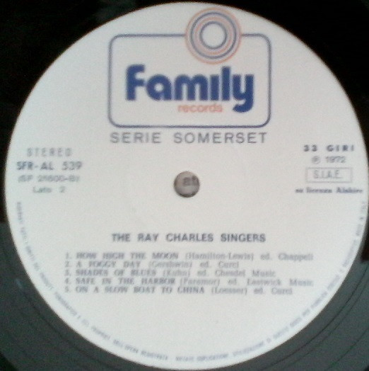 The Ray Charles Singers - The Ray Charles Singers | Family Records (SFR-AL 539) - 4