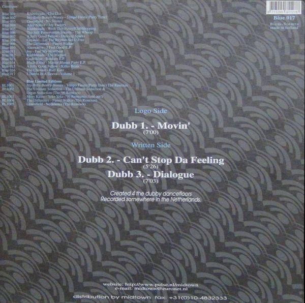 3 Dubbs In A Sleeve - Volume 1 | Blue Records (blue017) - 2