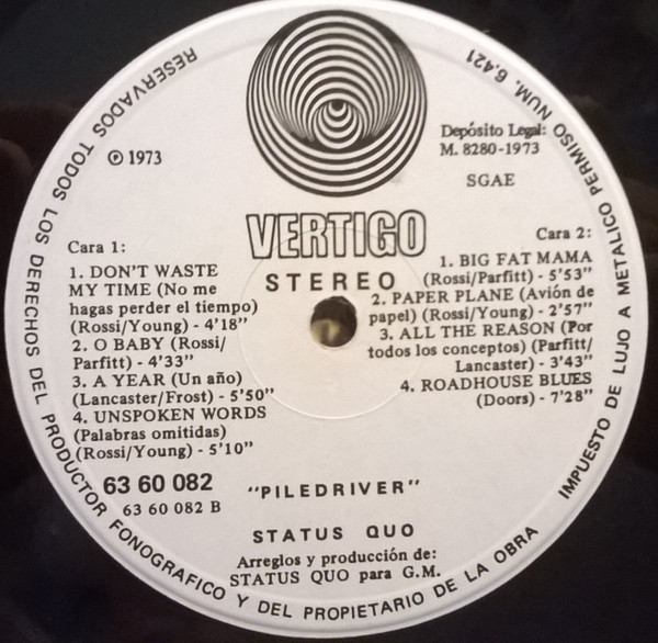 Status Quo - Piledriver | Vertigo (63 60 082) - 3
