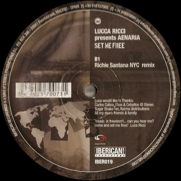 Lucca Ricci Presents Aenaria - Set Me Free | Iberican! Recordings (IBER019) - 2 Lucca Ricci Presents Aenaria - Set Me Free | Iberican! Recordings (IBER019) - 2