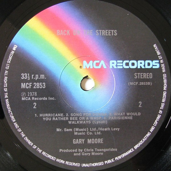 Gary Moore - Back On The Streets | MCA Records (MCF 2853) - 4 Gary Moore - Back On The Streets | MCA Records (MCF 2853) - 4